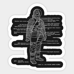 Astronaut Diagrams Sticker